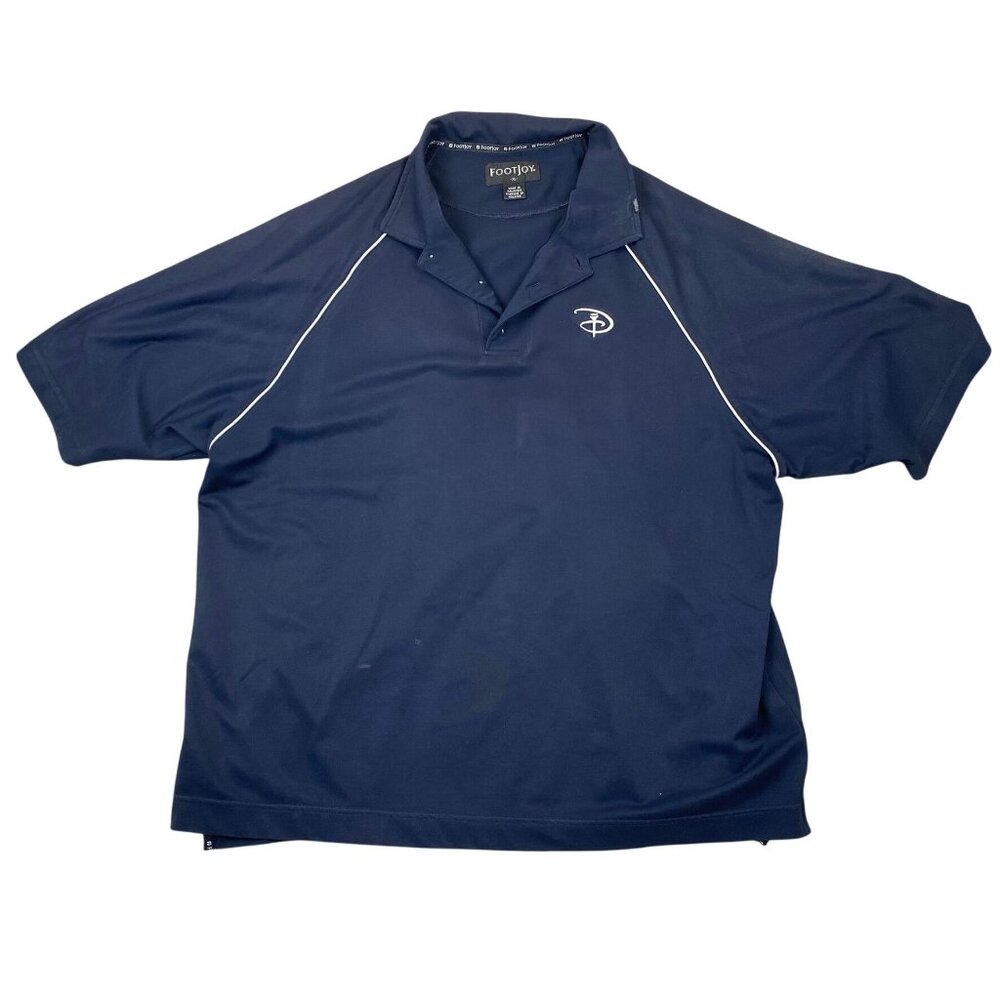 FootJoy Mens Polo Shirt Size XL Short Sleeve Golf Pullover Casual Travel Navy